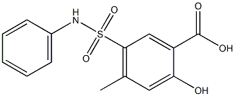 2-hydroxy-4-methyl-5-(phenylsulfamoyl)benzoic acid 化学構造式
