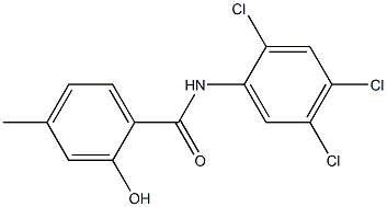 2-hydroxy-4-methyl-N-(2,4,5-trichlorophenyl)benzamide Struktur