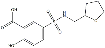 2-hydroxy-5-[(oxolan-2-ylmethyl)sulfamoyl]benzoic acid Struktur