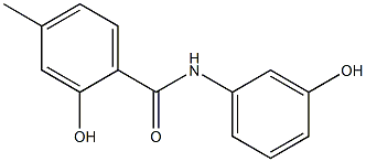 2-hydroxy-N-(3-hydroxyphenyl)-4-methylbenzamide 化学構造式