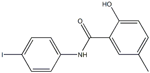 2-hydroxy-N-(4-iodophenyl)-5-methylbenzamide 化学構造式