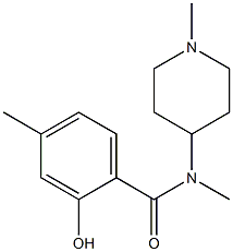 2-hydroxy-N,4-dimethyl-N-(1-methylpiperidin-4-yl)benzamide Struktur