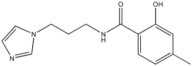 2-hydroxy-N-[3-(1H-imidazol-1-yl)propyl]-4-methylbenzamide 化学構造式