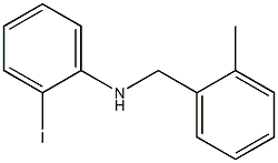 2-iodo-N-[(2-methylphenyl)methyl]aniline,,结构式