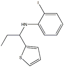 2-iodo-N-[1-(thiophen-2-yl)propyl]aniline,,结构式