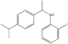 2-iodo-N-{1-[4-(propan-2-yl)phenyl]ethyl}aniline,,结构式