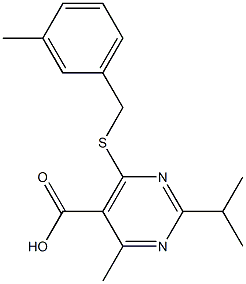 2-isopropyl-4-methyl-6-[(3-methylbenzyl)thio]pyrimidine-5-carboxylic acid|