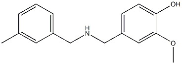 2-methoxy-4-({[(3-methylphenyl)methyl]amino}methyl)phenol Struktur