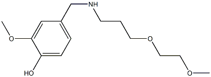 2-methoxy-4-({[3-(2-methoxyethoxy)propyl]amino}methyl)phenol,,结构式