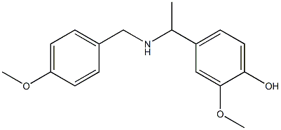 2-methoxy-4-(1-{[(4-methoxyphenyl)methyl]amino}ethyl)phenol Structure