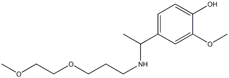 2-methoxy-4-(1-{[3-(2-methoxyethoxy)propyl]amino}ethyl)phenol Struktur