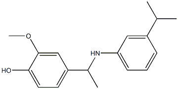 2-methoxy-4-(1-{[3-(propan-2-yl)phenyl]amino}ethyl)phenol 化学構造式