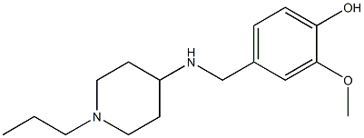 2-methoxy-4-{[(1-propylpiperidin-4-yl)amino]methyl}phenol Struktur