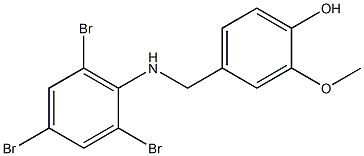 2-methoxy-4-{[(2,4,6-tribromophenyl)amino]methyl}phenol,,结构式