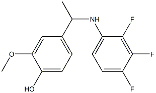 2-methoxy-4-{1-[(2,3,4-trifluorophenyl)amino]ethyl}phenol Structure