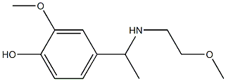 2-methoxy-4-{1-[(2-methoxyethyl)amino]ethyl}phenol Struktur