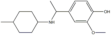 2-methoxy-4-{1-[(4-methylcyclohexyl)amino]ethyl}phenol,,结构式