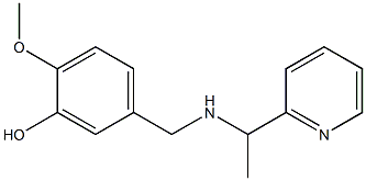 2-methoxy-5-({[1-(pyridin-2-yl)ethyl]amino}methyl)phenol Structure