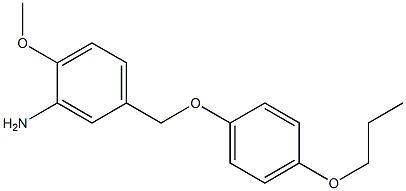 2-methoxy-5-(4-propoxyphenoxymethyl)aniline,,结构式