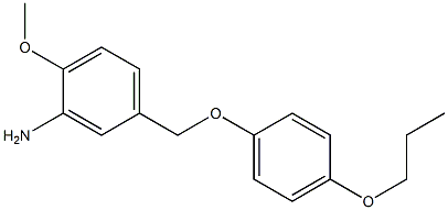 2-methoxy-5-(4-propoxyphenoxymethyl)aniline 化学構造式