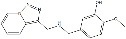 2-methoxy-5-[({[1,2,4]triazolo[3,4-a]pyridin-3-ylmethyl}amino)methyl]phenol Struktur