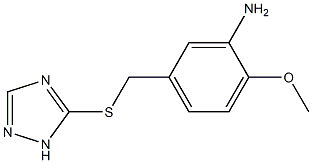 2-methoxy-5-[(1H-1,2,4-triazol-5-ylsulfanyl)methyl]aniline,,结构式