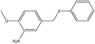 2-methoxy-5-[(phenylsulfanyl)methyl]aniline,,结构式