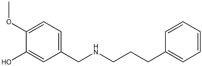 2-methoxy-5-{[(3-phenylpropyl)amino]methyl}phenol Struktur