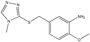 2-methoxy-5-{[(4-methyl-4H-1,2,4-triazol-3-yl)sulfanyl]methyl}aniline,,结构式