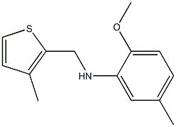 2-methoxy-5-methyl-N-[(3-methylthiophen-2-yl)methyl]aniline Structure