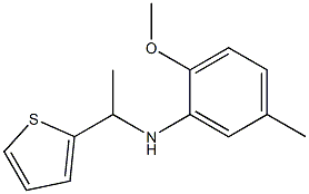 2-methoxy-5-methyl-N-[1-(thiophen-2-yl)ethyl]aniline Structure