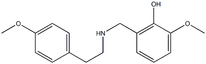 2-methoxy-6-({[2-(4-methoxyphenyl)ethyl]amino}methyl)phenol Struktur