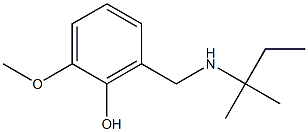 2-methoxy-6-{[(2-methylbutan-2-yl)amino]methyl}phenol 结构式