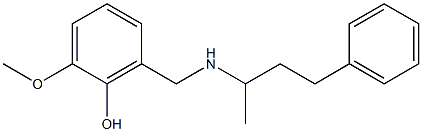2-methoxy-6-{[(4-phenylbutan-2-yl)amino]methyl}phenol,,结构式