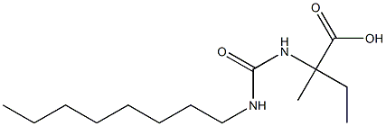 2-methyl-2-[(octylcarbamoyl)amino]butanoic acid Structure