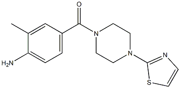 2-methyl-4-{[4-(1,3-thiazol-2-yl)piperazin-1-yl]carbonyl}aniline Structure