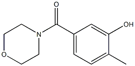 2-methyl-5-(morpholin-4-ylcarbonyl)phenol 化学構造式