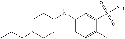  2-methyl-5-[(1-propylpiperidin-4-yl)amino]benzene-1-sulfonamide