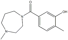 2-methyl-5-[(4-methyl-1,4-diazepan-1-yl)carbonyl]phenol,,结构式
