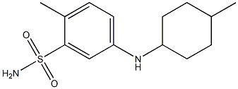 2-methyl-5-[(4-methylcyclohexyl)amino]benzene-1-sulfonamide,,结构式