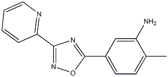 2-methyl-5-[3-(pyridin-2-yl)-1,2,4-oxadiazol-5-yl]aniline,,结构式