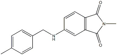 2-methyl-5-{[(4-methylphenyl)methyl]amino}-2,3-dihydro-1H-isoindole-1,3-dione,,结构式