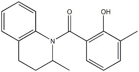 2-methyl-6-[(2-methyl-1,2,3,4-tetrahydroquinolin-1-yl)carbonyl]phenol,,结构式