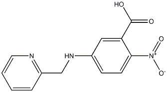 2-nitro-5-[(pyridin-2-ylmethyl)amino]benzoic acid 化学構造式