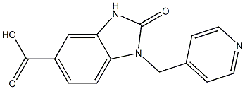 2-oxo-1-(pyridin-4-ylmethyl)-2,3-dihydro-1H-1,3-benzodiazole-5-carboxylic acid 结构式