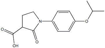 2-oxo-1-[4-(propan-2-yloxy)phenyl]pyrrolidine-3-carboxylic acid,,结构式