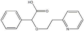 2-phenyl-2-[2-(pyridin-2-yl)ethoxy]acetic acid 化学構造式