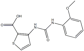 3-({[(2-methoxyphenyl)amino]carbonyl}amino)thiophene-2-carboxylic acid Struktur