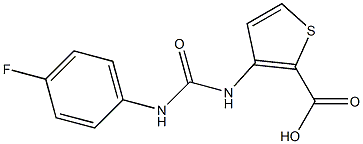 3-({[(4-fluorophenyl)amino]carbonyl}amino)thiophene-2-carboxylic acid,,结构式