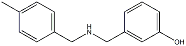 3-({[(4-methylphenyl)methyl]amino}methyl)phenol 化学構造式